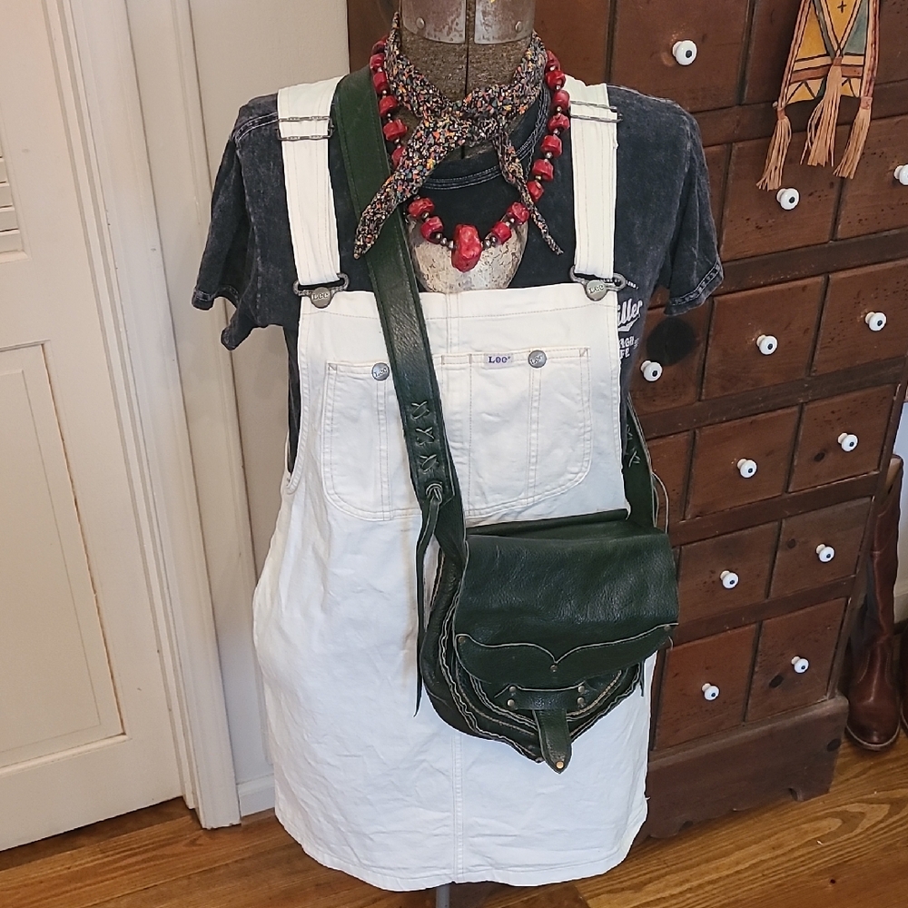 Vintage Medium Lee White Denim Overall SKIRT